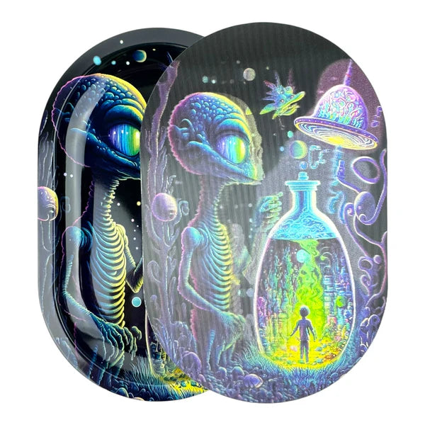 3D Mini Rolling Tray With Magnetic Lid 5.6" x 3.6