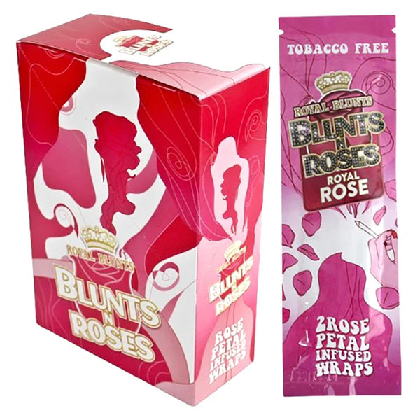 Royal Blunts | Blunts & Roses 2 Rose Petal Infused Wraps - Royal Rose (2 per pack / 25 per display) 50/cs)