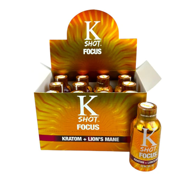 K Shot Focus 60ml + Lion’s MAne Liquid Shot - 12Pc Dosplay