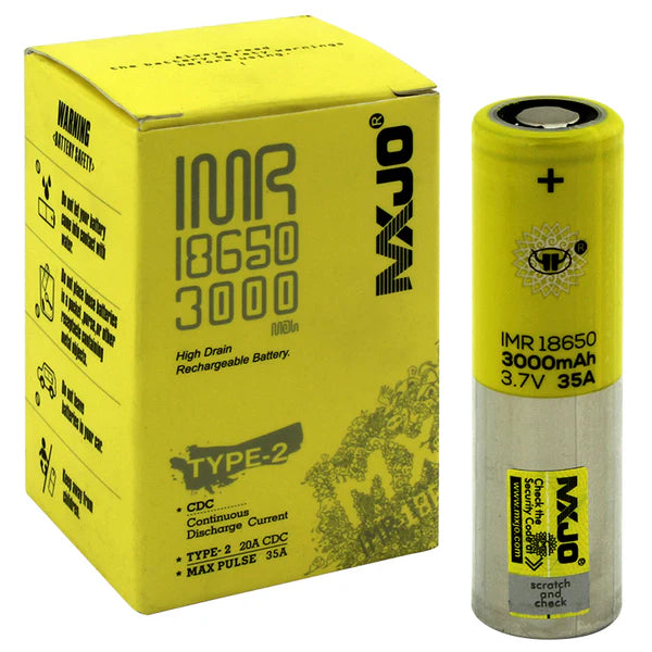 MXJO Type-2 3000mAh 18650 Battery (Pack of 2)