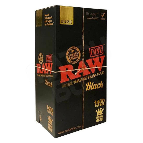 RAW Black Cone King Size  - 1400ct./Display