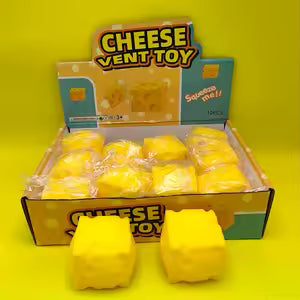 Square Cheese Squishy Toy - Creative, Ultra-Soft, Slow-Rebound, Stress-Relief, Venting Small Toy