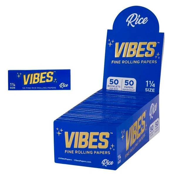 Vibes - Rice 11/4 Size Rolling Paper (50packs/Display